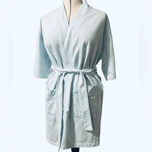 Cypress Flannel Robe Size M Pastel Summer Short Sleeve Soft Cozy